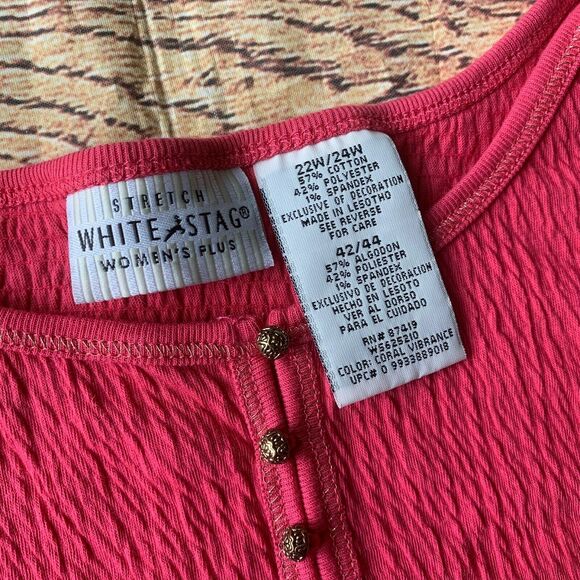 White Stag Women’s Button Blouse 22W/24W - Picture 3 of 6